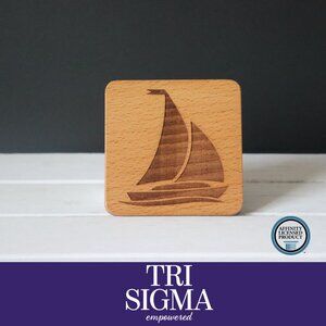 Sigma Sigma Sigma Sailboat (Set of 4 Coasters)